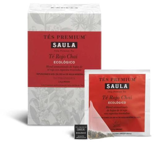 Cafe Saula Organic Chai Red Tea Bags, 20 saquetas