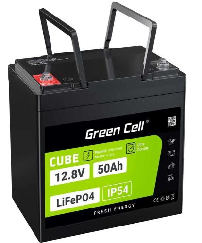 Green Cell Cube Lifepo4 50ah 12.8v 640wh Lithium Iron Phosphate Battery For Camper, Golf Cart,Wind P