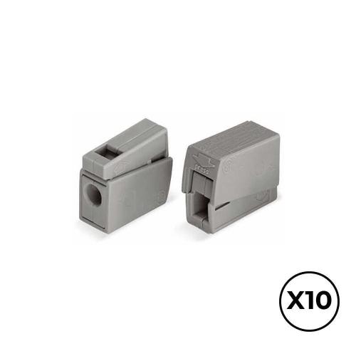In-Line Quick Connector With 2-Conductor Clip, 1 Rigid + 1 Rigid, Semi-Rigid Or Flexible; Copper Or