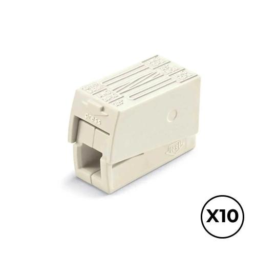 In-Line Quick Connector With 3 Conductor Clip, 2 Rigid + 1 Rigid, Semi-Rigid Or Flexible; Copper Or